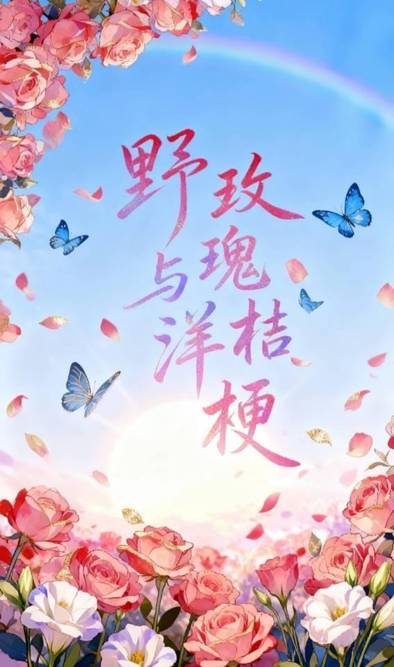 玫瑰搭配洋桔梗